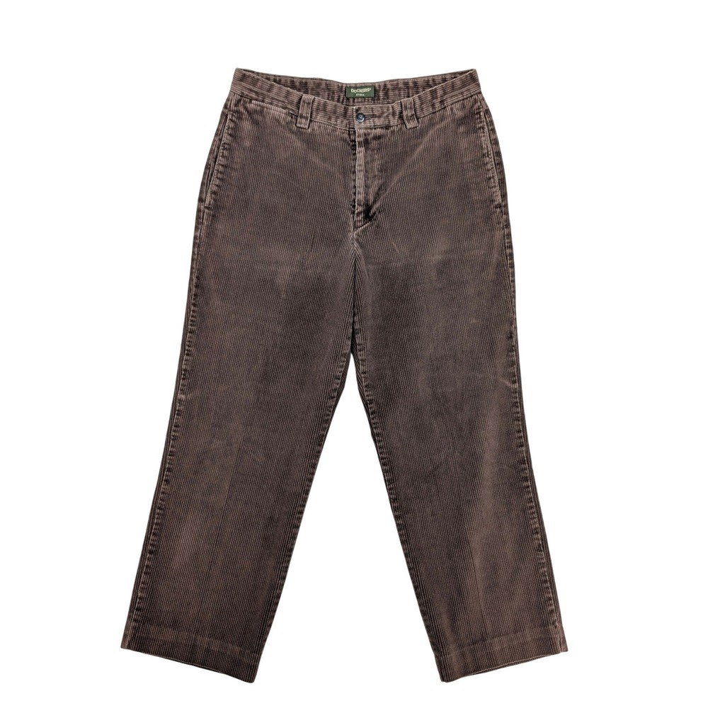 Dockers Corduroy Pants Mens 30x27 Brown Wide Straight Leg 90s Khakis 90s preppy